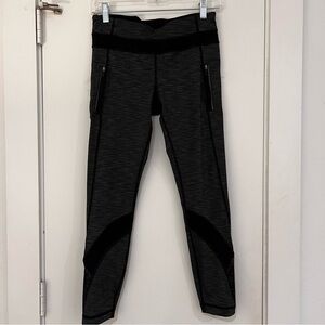Lululemon Grey and Black Leggings with Pockets